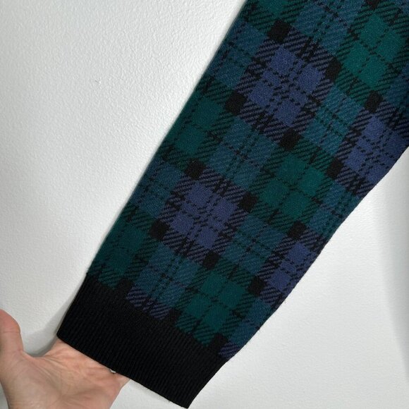 Ann Taylor Crew Neck Sweater Size XL Plaid Rainforest Relaxed fit - Picture 4 of 11